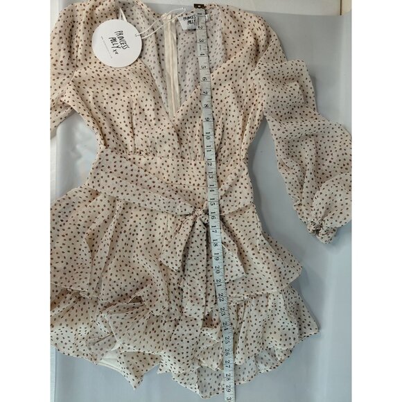 Princess Polly String Of Love Romper Beige Size 2 US - Picture 6 of 8